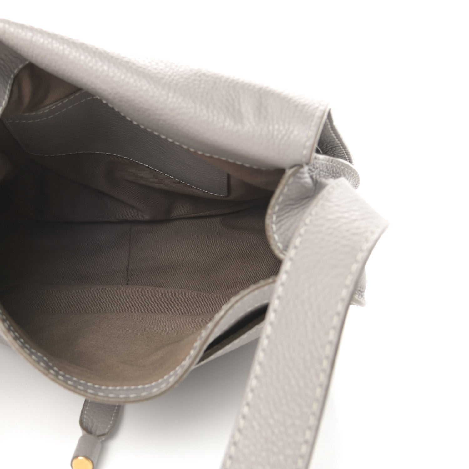 Chloe Calfskin Medium Marcie Round Crossbody Bag Cashmere Grey 5 of 15