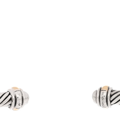 David Yurman Sterling Silver 18K Yellow Gold 4mm Cable Classics Bracelet 3 of 3