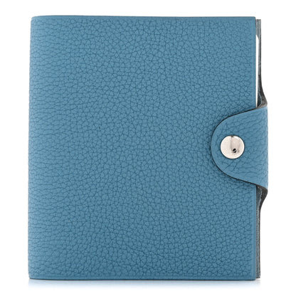 Hermes Togo Ulysse Mini Notebook Cover Blue Jean 1 of 8