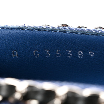 Chanel Fabric Grosgrain Chain Cap Toe Flats 39 Blue Black 7 of 9