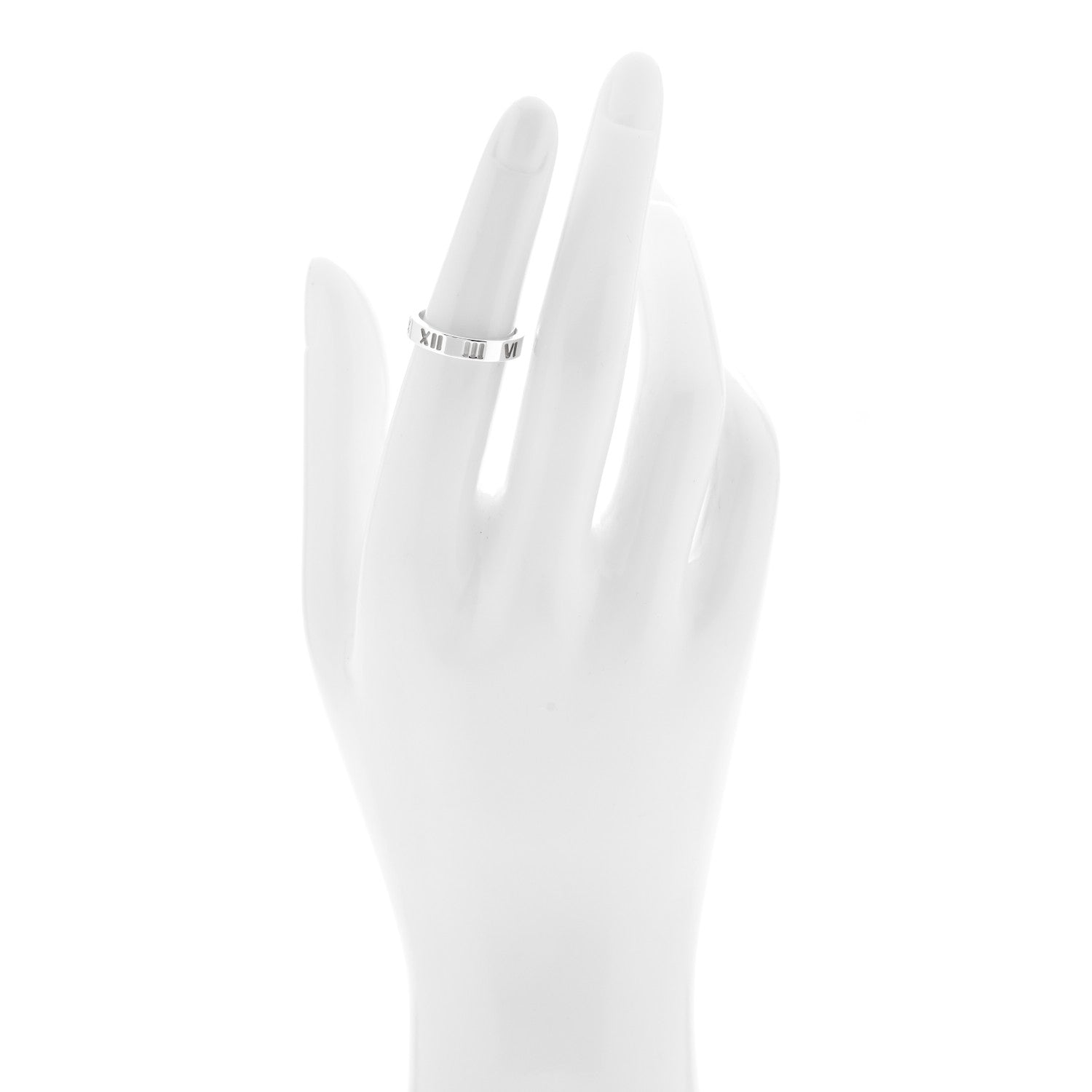 Tiffany Sterling Silver Narrow Atlas Pierced Ring 50 5.25 2 of 5