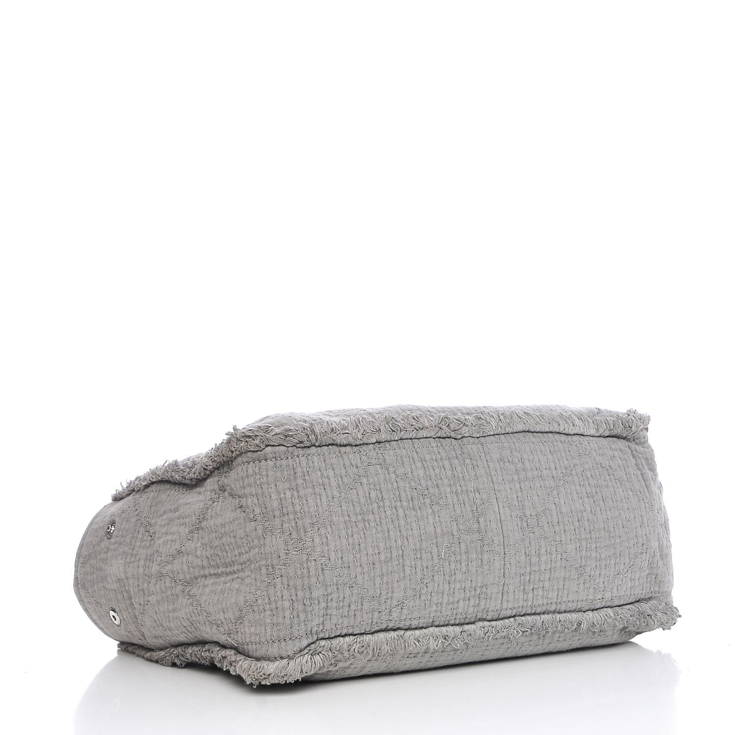 Chanel Canvas Large Double Face Shopping Tote Grey 4 of 8