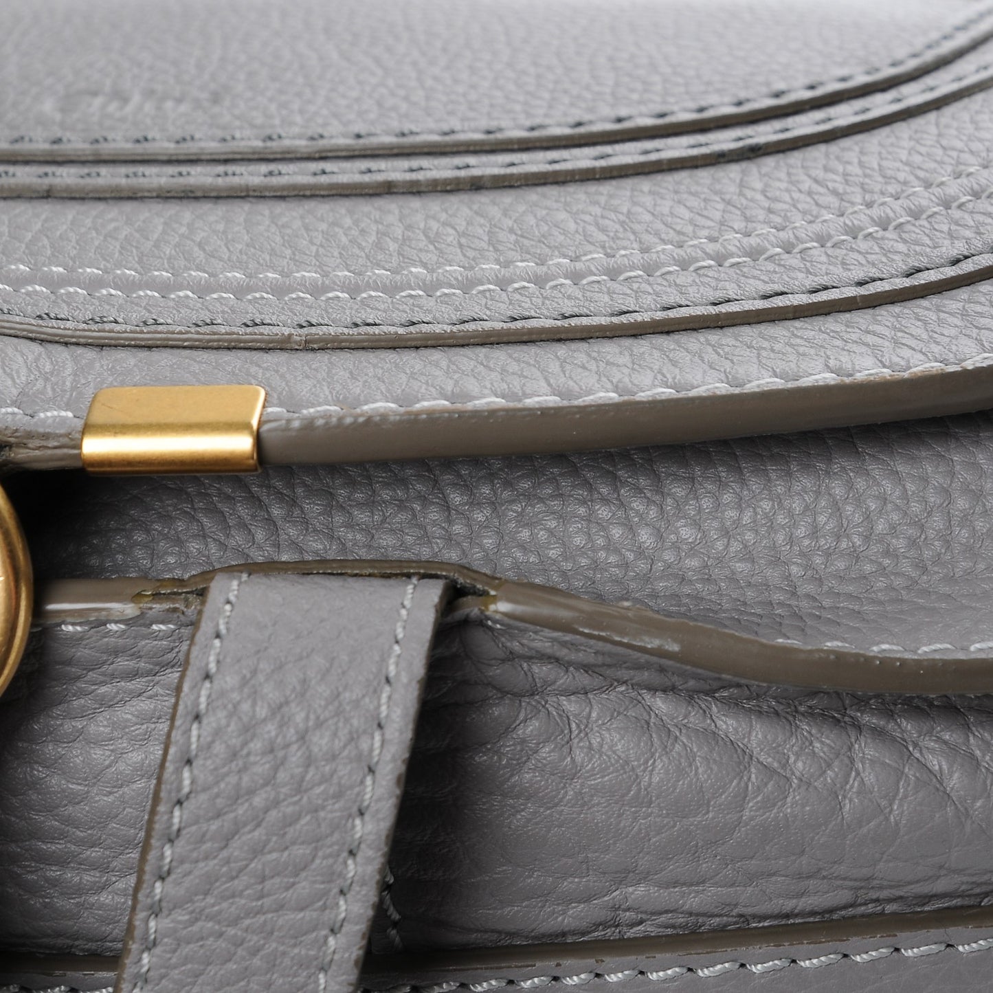Calfskin Medium Marcie Round Crossbody Bag Cashmere Grey