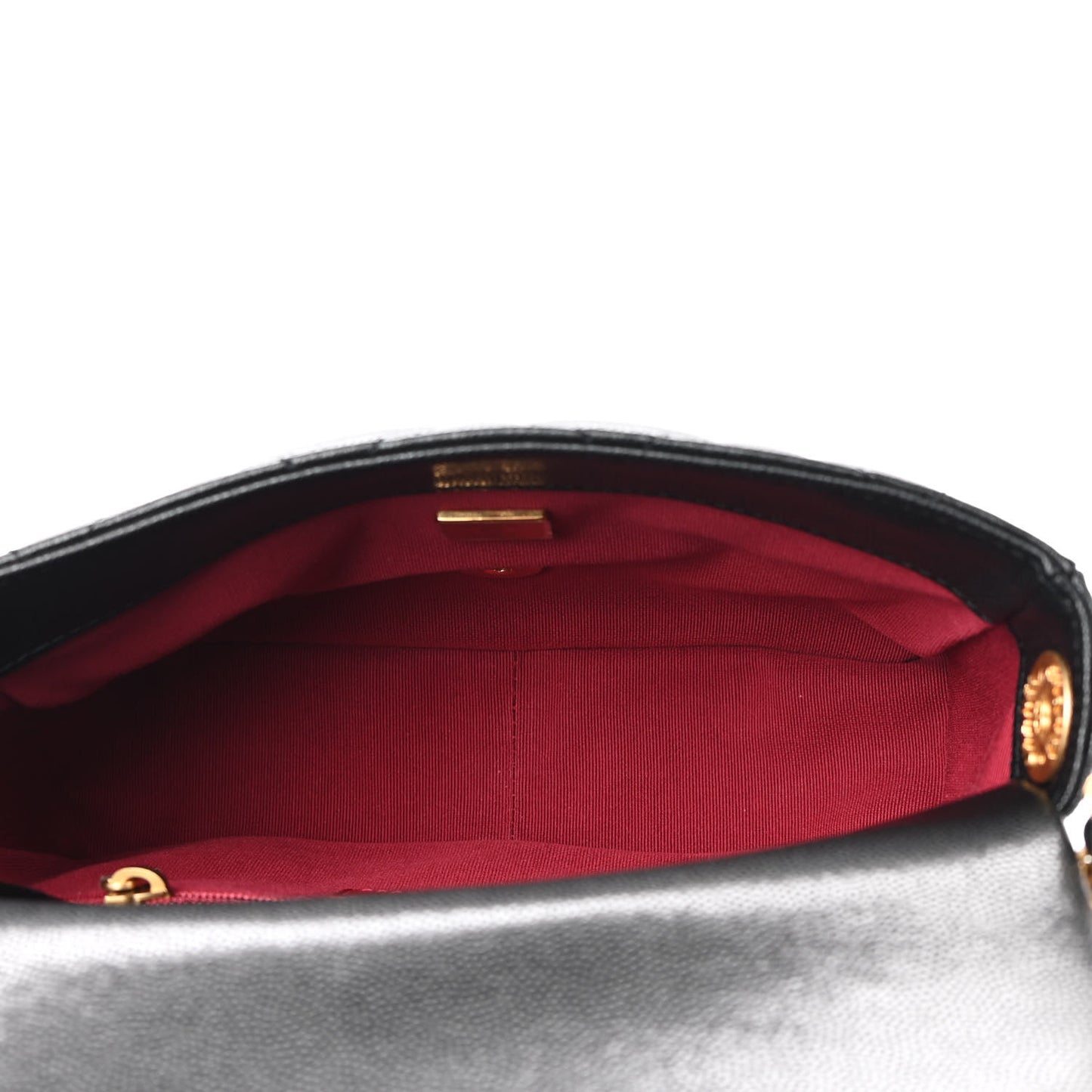 Caviar Quilted Small Twist Your Buttons Flap Black