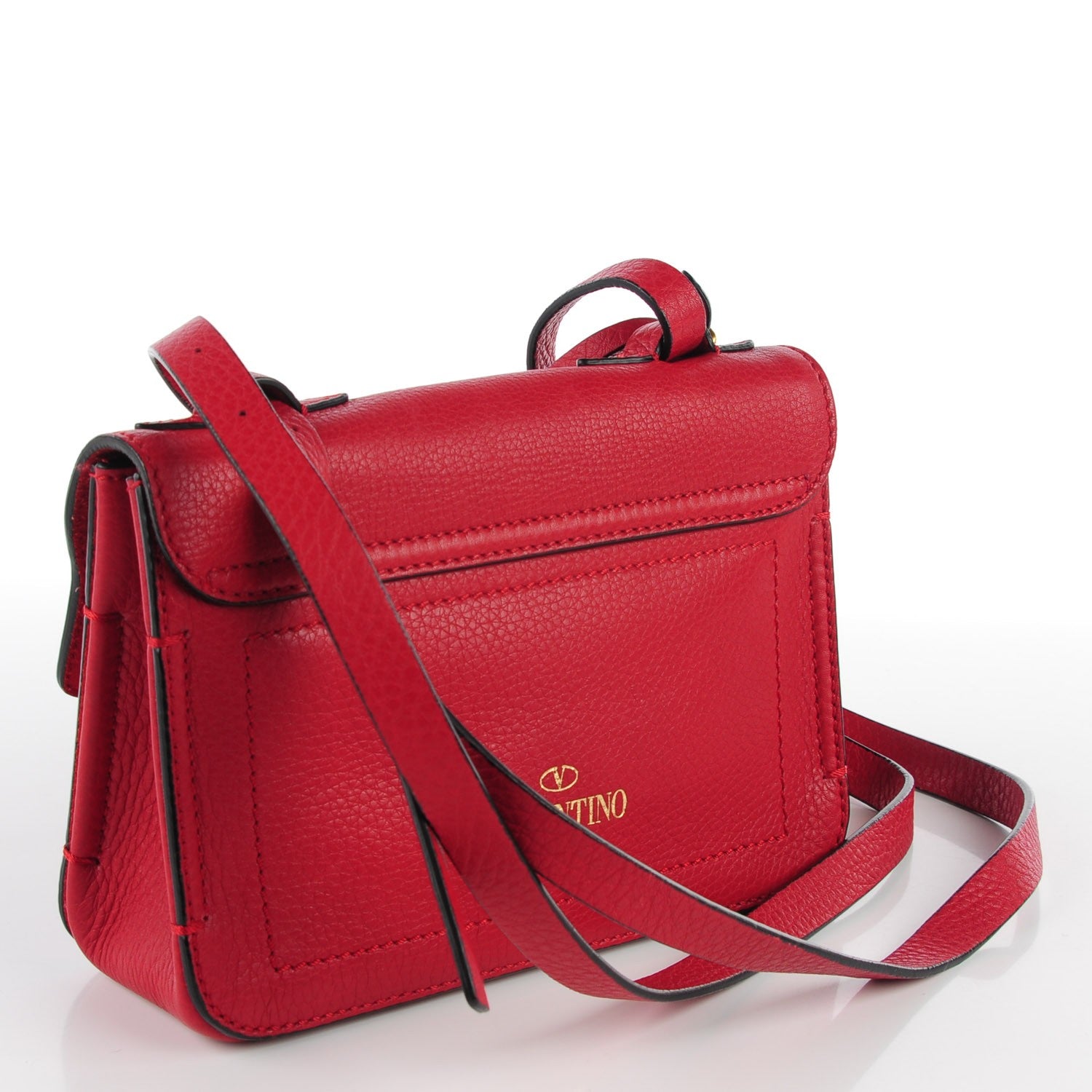 Valentino Garavani Vitello Eye On You Shoulder Bag Red 3 of 7