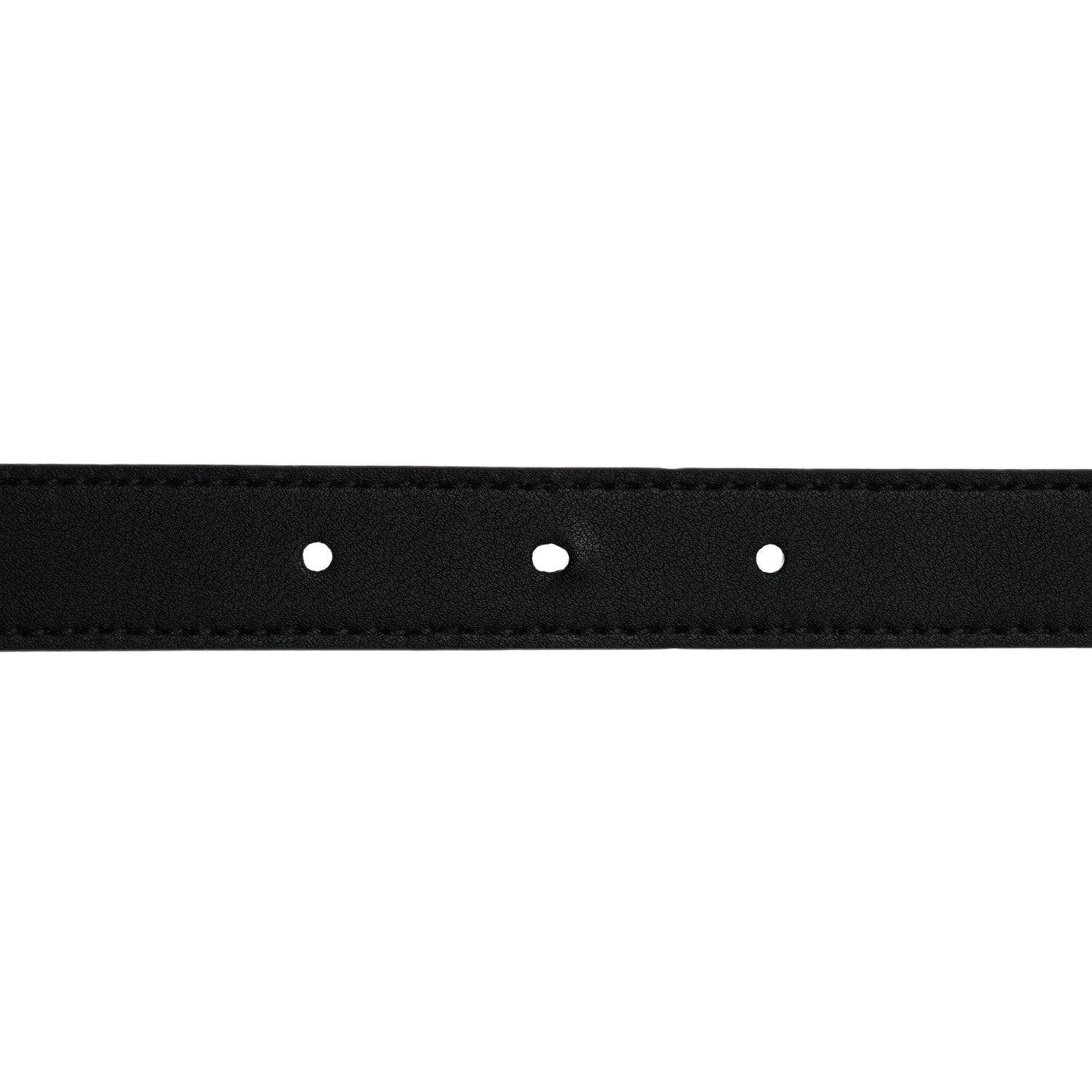 Gucci Textured Dollar Calfskin Double G Strawberry Thin Belt 85 34 Black 3 of 5