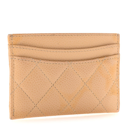 Chanel Caviar Quilted Card Holder Beige 3 of 12