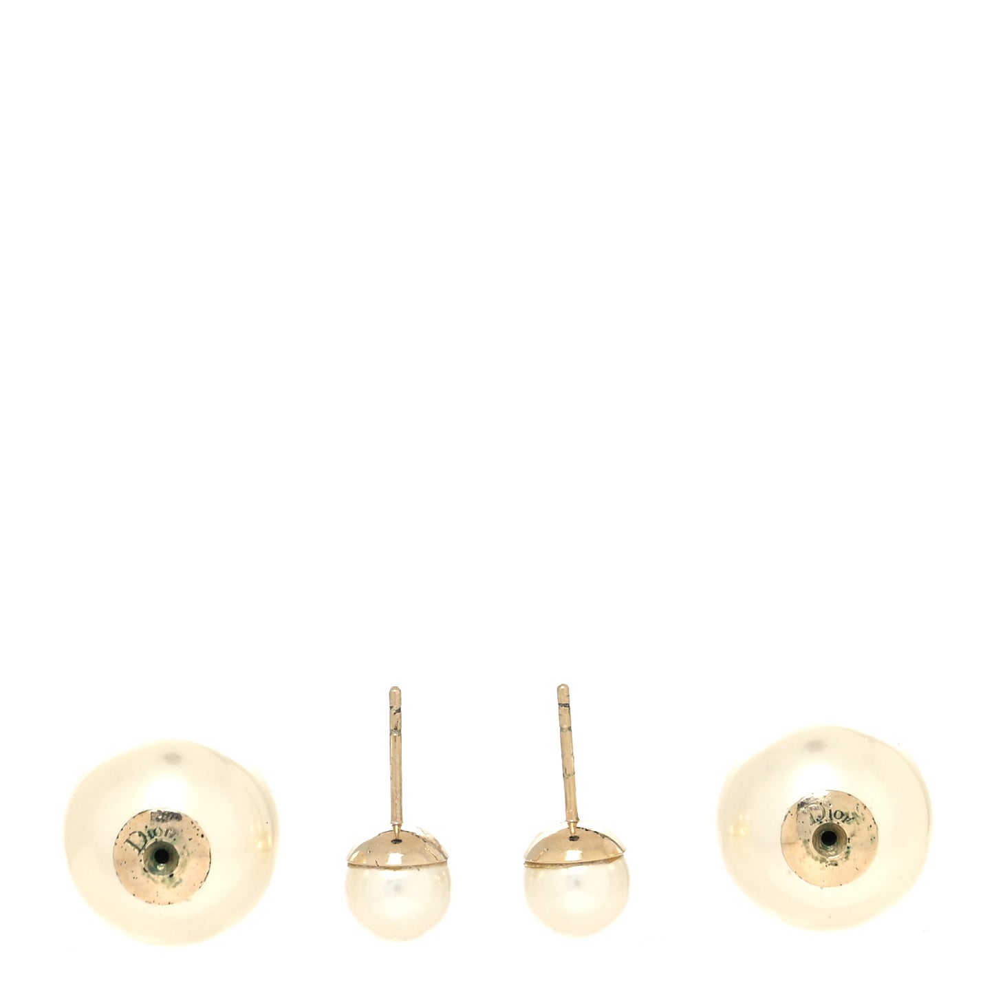 Pearl Mise En Dior Tribal Earrings Gold