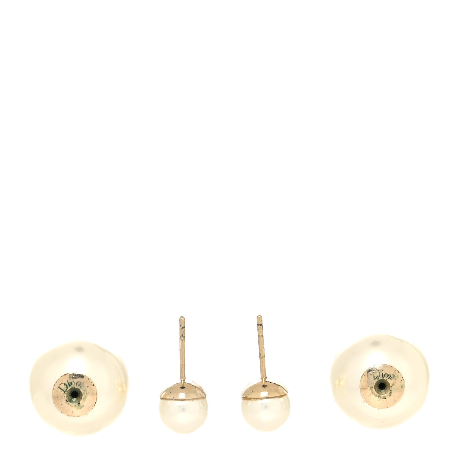 Christian Dior Pearl Mise En Dior Tribal Earrings Gold 3 of 4