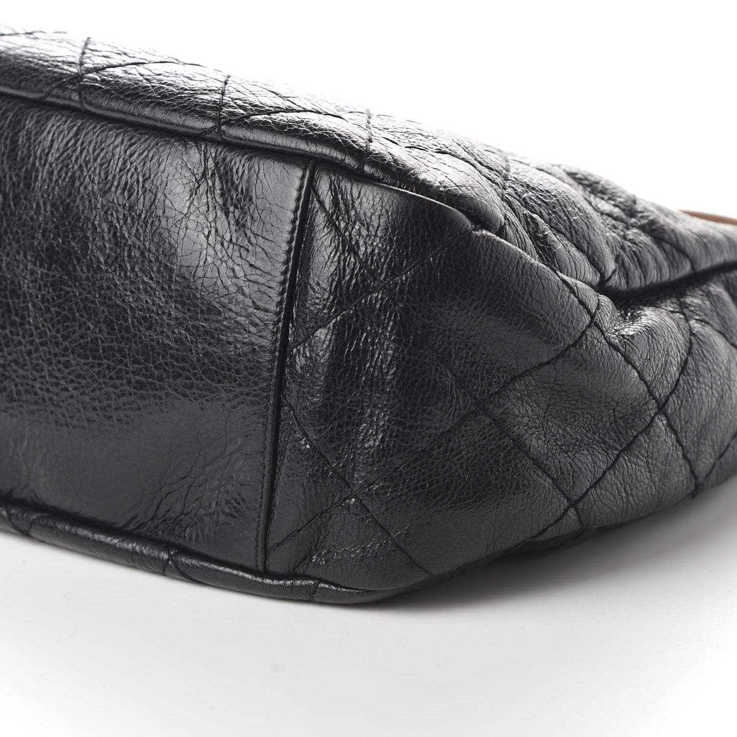 Glazed Calfskin On The Road Hobo Black