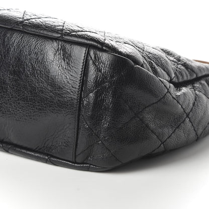 Chanel Glazed Calfskin On The Road Hobo Black 7 of 10