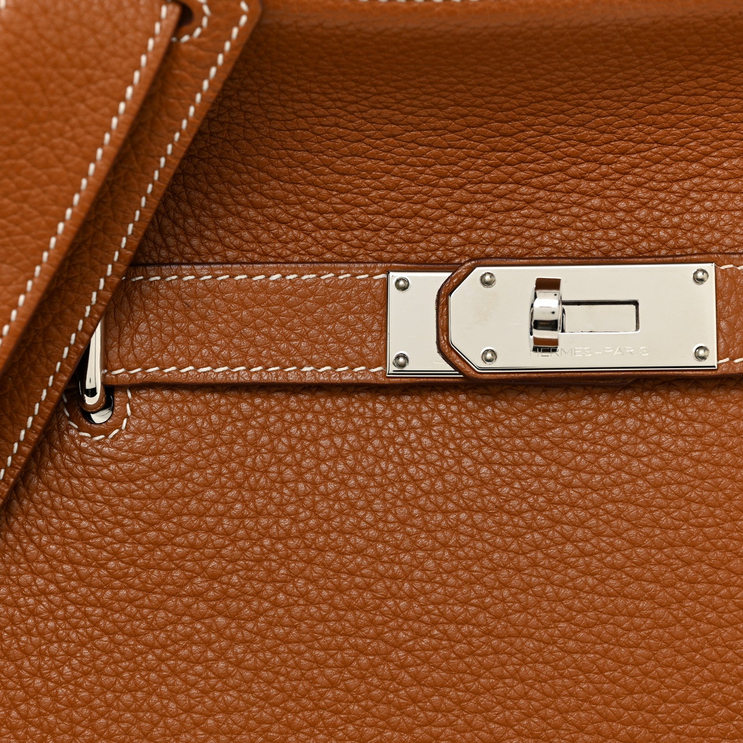 Hermes Taurillon Clemence Jypsiere 34 Gold 6 of 21