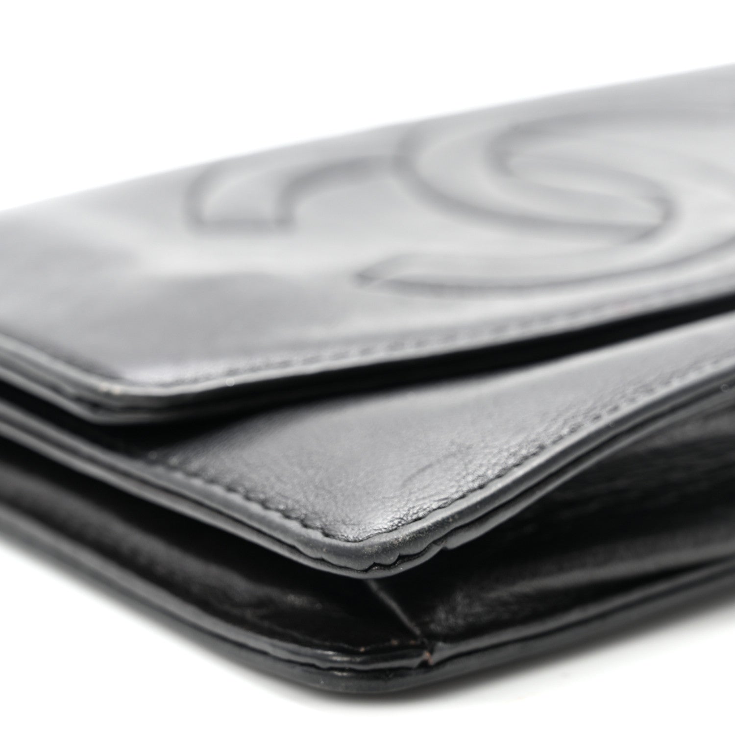 Chanel Lambskin Timeless CC Wallet On Chain WOC Black 10 of 11