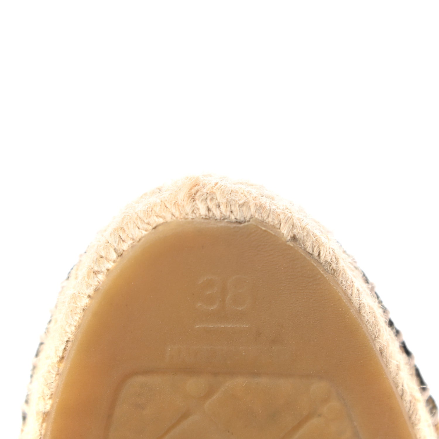 Chanel Linen CC Espadrilles 38 Beige Black 10 of 13
