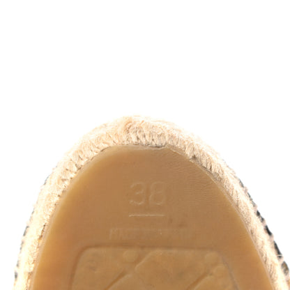 Chanel Linen CC Espadrilles 38 Beige Black 10 of 13
