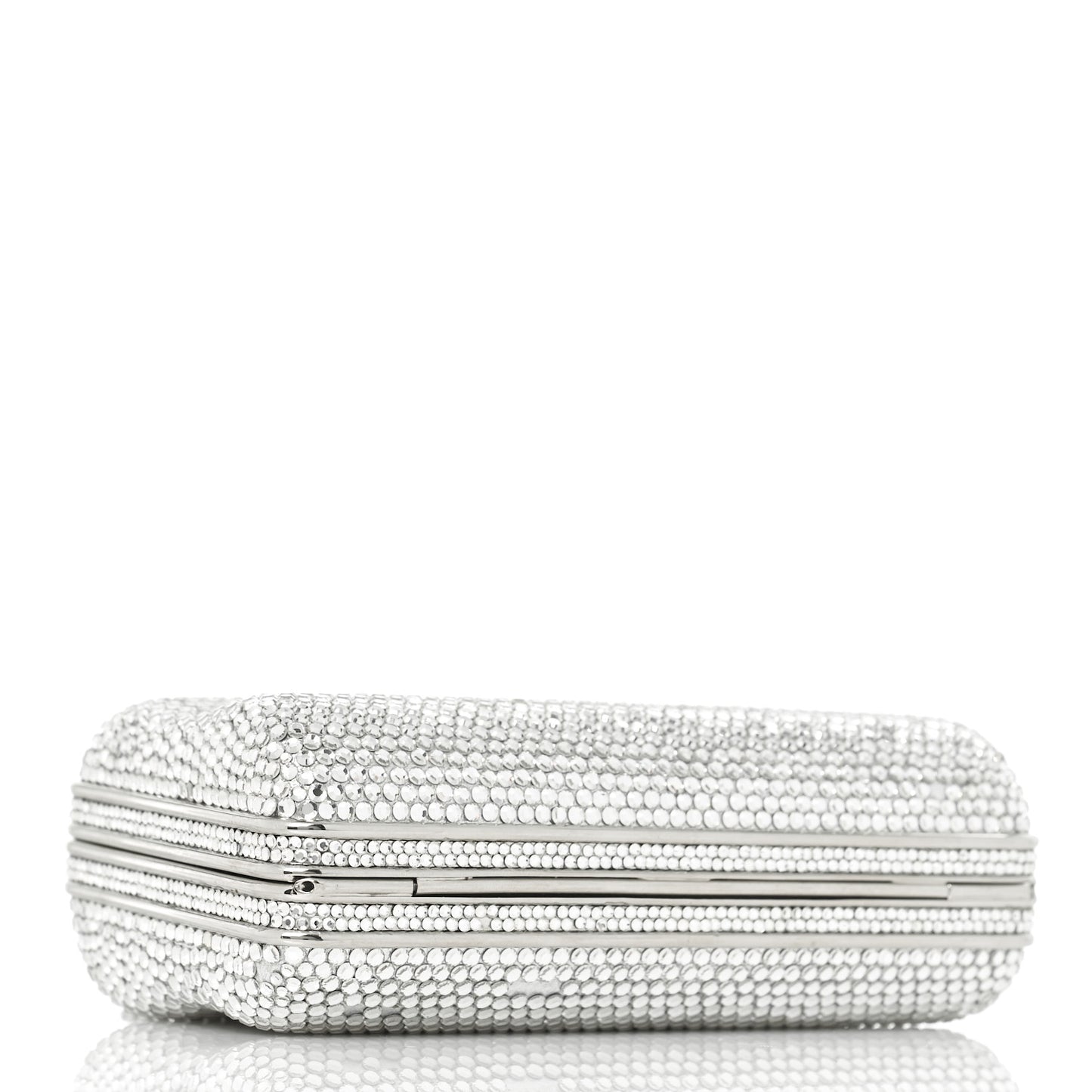 Swarovski Crystal Minaudiere Clutch Silver