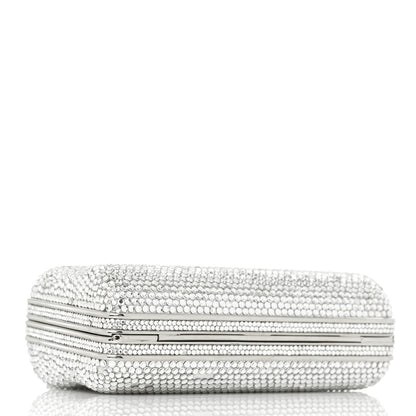 Judith Leiber Swarovski Crystal Minaudiere Clutch Silver 3 of 8