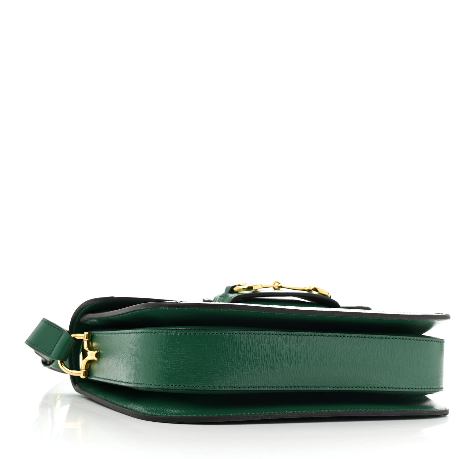 Gucci Azalea Calfskin Horsebit 1955 Shoulder Bag New Shamarock Emerald 4 of 14
