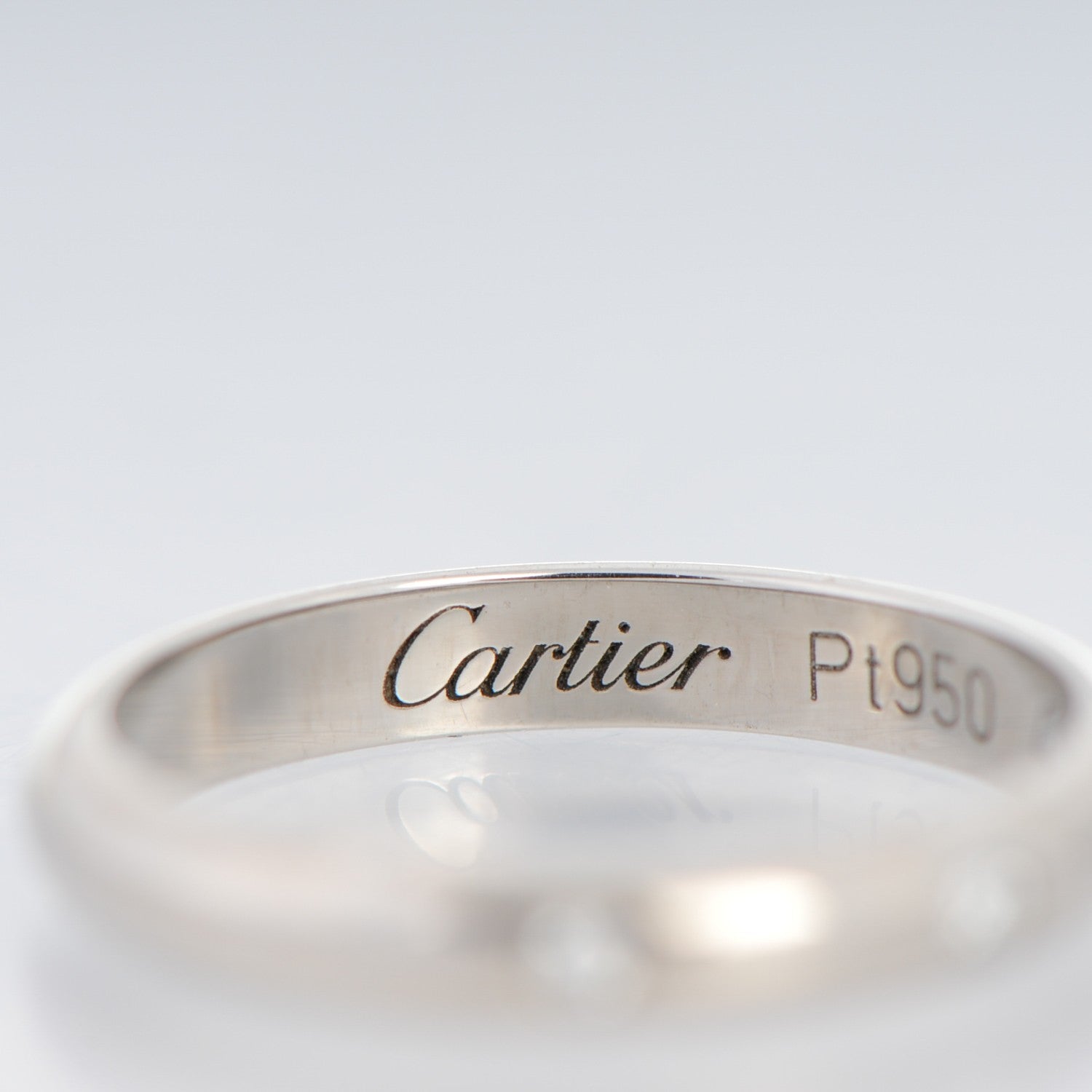 Cartier 18K White Gold Diamond 3mm Wedding Band Ring 45 3.25 5 of 5