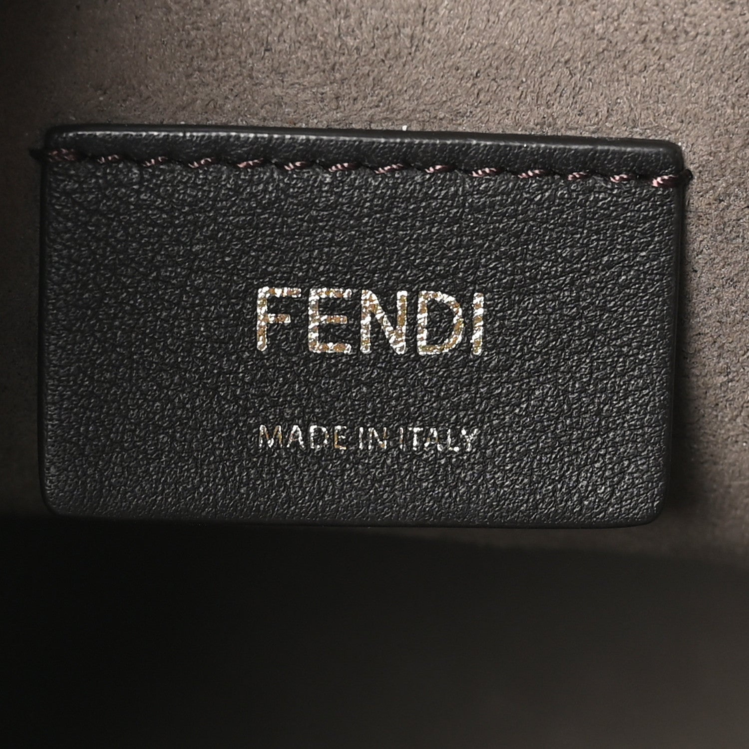 Fendi Vitello Liberty F is Fendi Bi-Color FF 1974 Embossed Mini Mon Tresor Bucket Bag Camelia Mandorlo 6 of 10