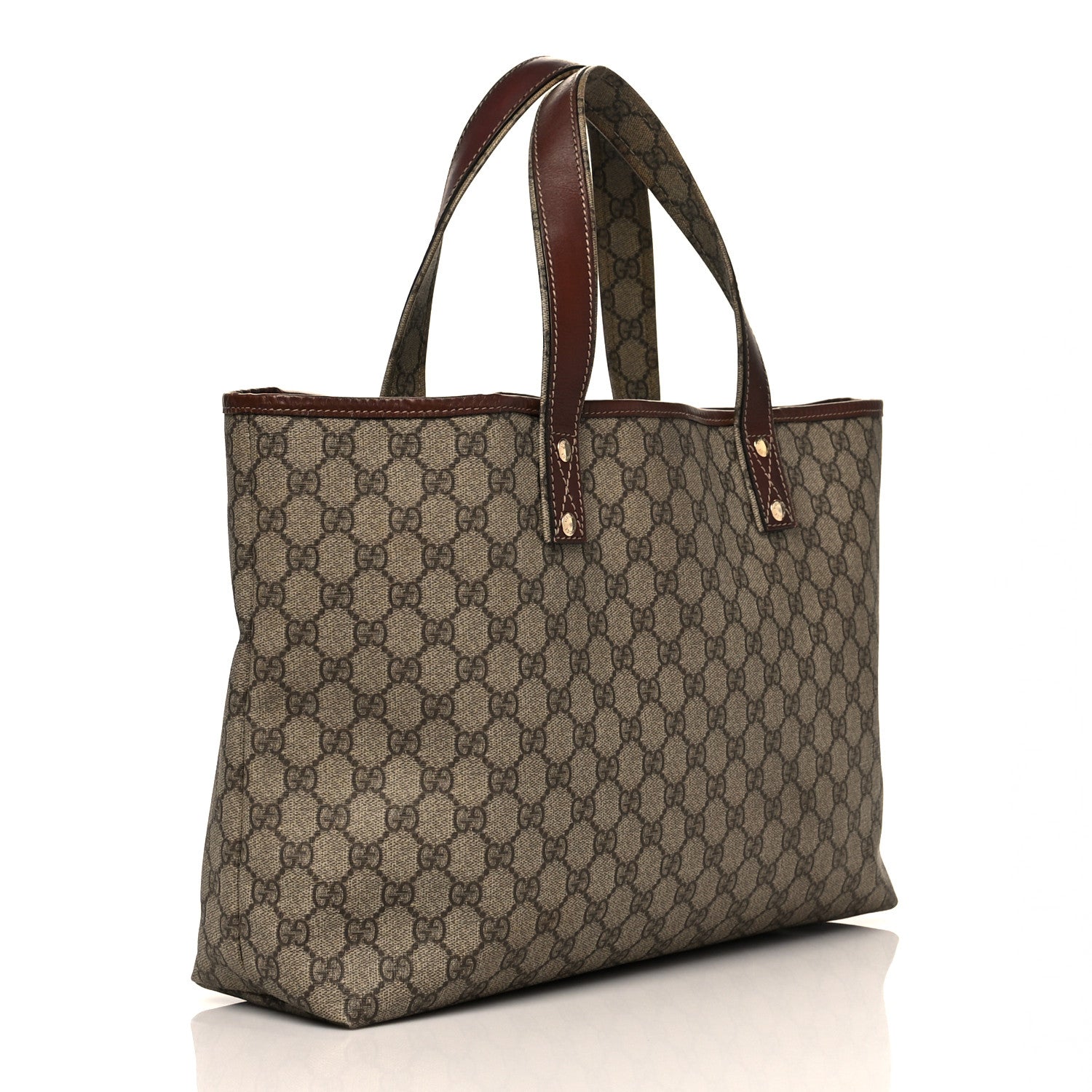 Gucci GG Plus Monogram Medium Signature Web Loop Tote Brown 3 of 12