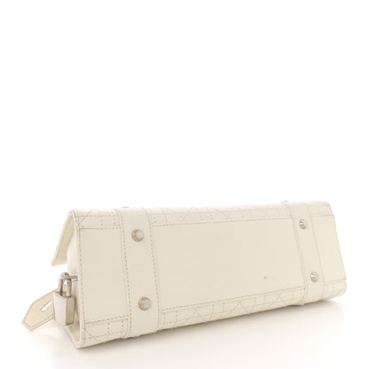 Christian Dior Calfskin Cannage Stitched Small East West Lady Dior White 4 of 16