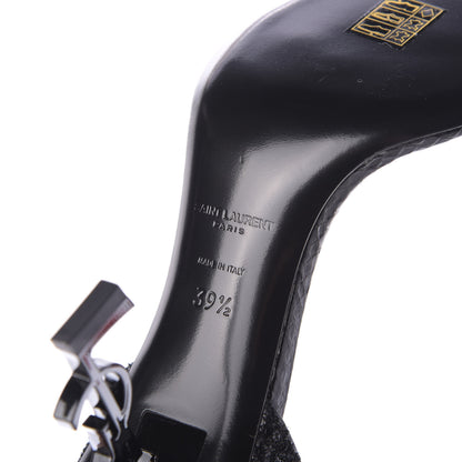 Saint Laurent Glitter Opyum Sandals 39.5 Black 12 of 13