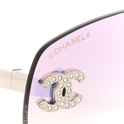 Chanel Metal Mirrored Crystal CC Oval Sunglasses 71559 Pink 7 of 8