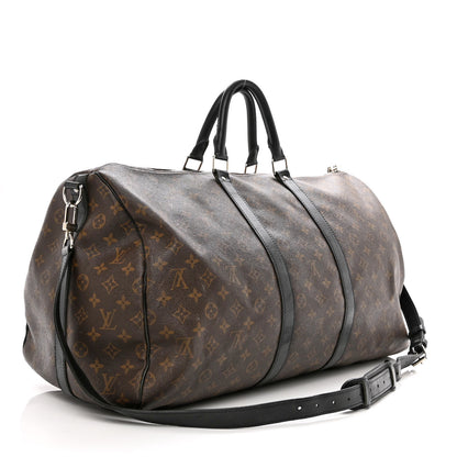 Louis Vuitton Monogram Macassar Keepall Bandouliere 55 2 of 10