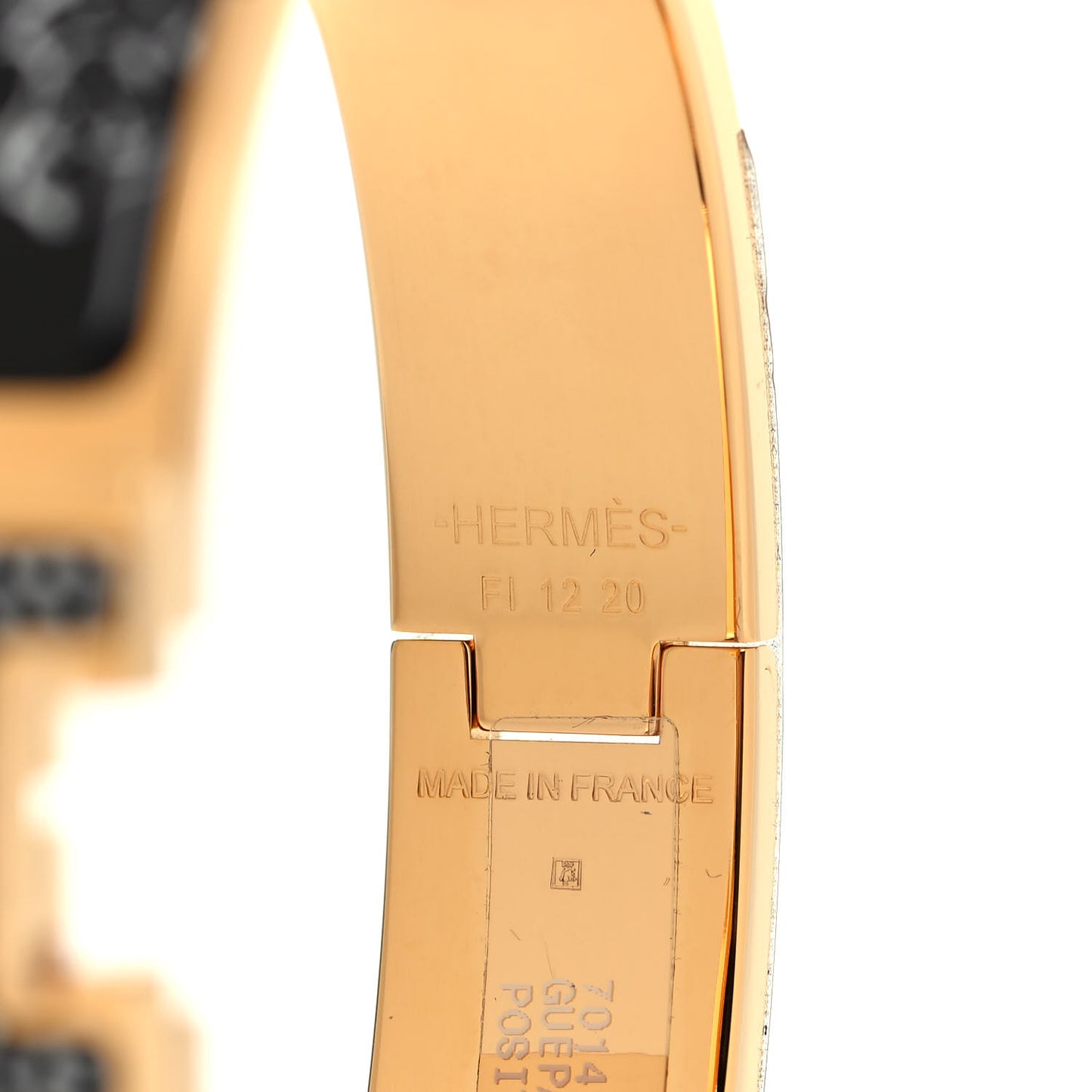 Enamel Narrow Print Guepards Clic Clac H Bracelet PM Positif Negatif