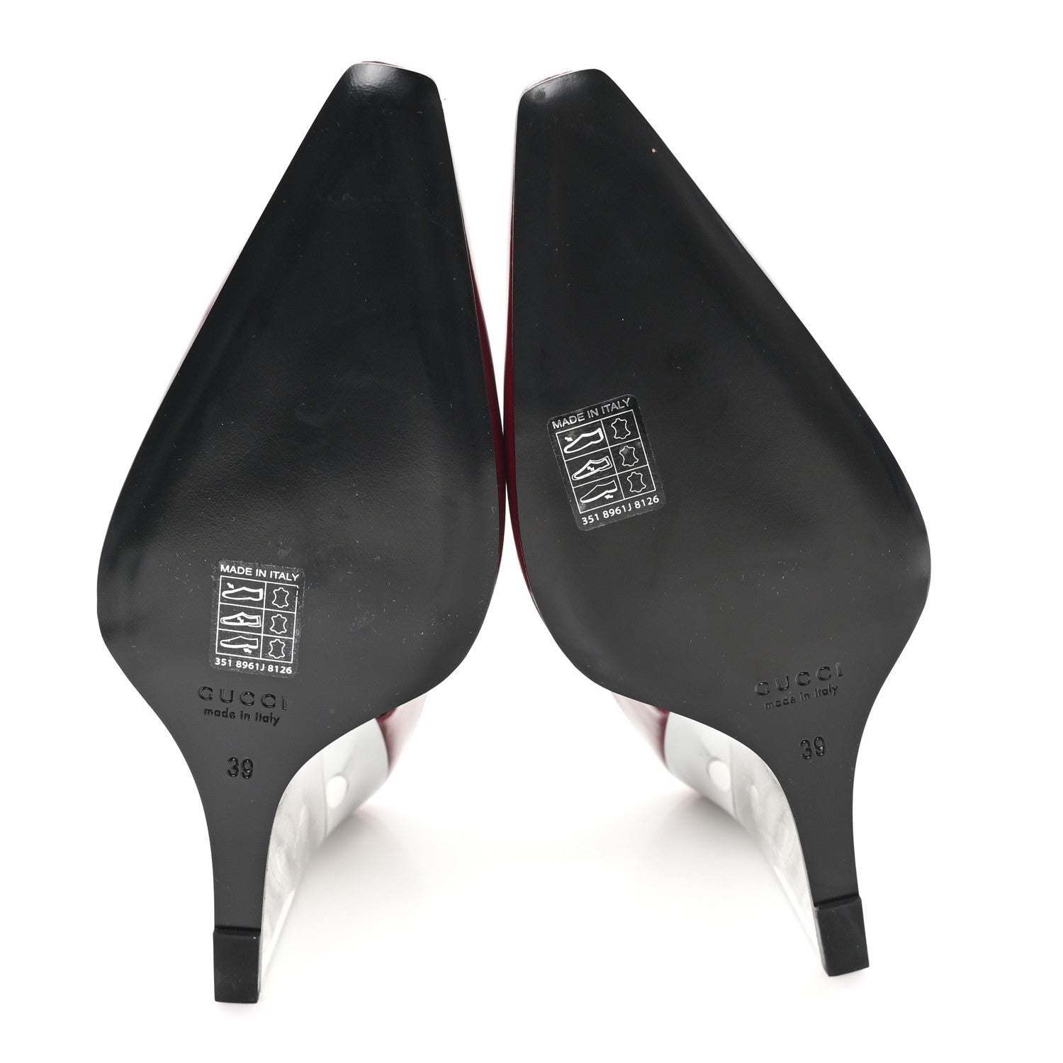 Gucci Patent Wedge Mules 39 Rosso Ancora 6 of 10