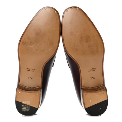 Gucci Calfskin Web Interlocking G Tassel Loafers 37.5 Ruby Bordeaux 7 of 10