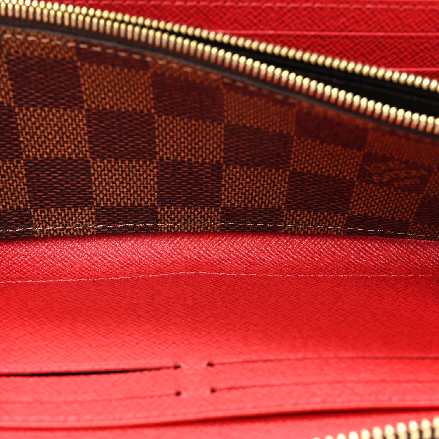 Louis Vuitton Damier Ebene Clemence Wallet Cherry 6 of 11