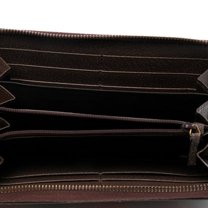 Gucci GG Supreme Monogram Chevron Zip Around Wallet Beige Green Red New Acero 4 of 7