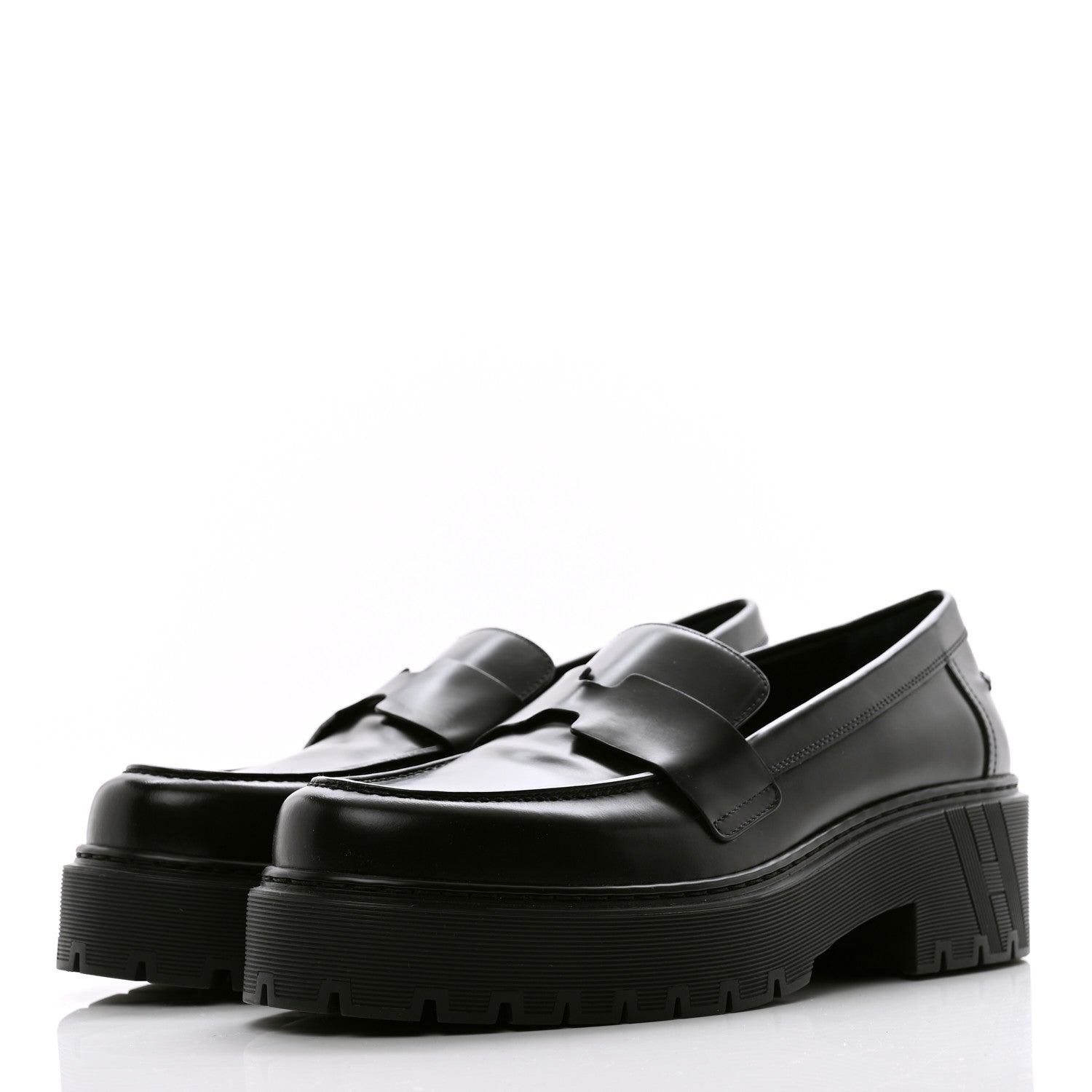 Hermes Calfskin Ivy Loafer 39.5 Black 3 of 8
