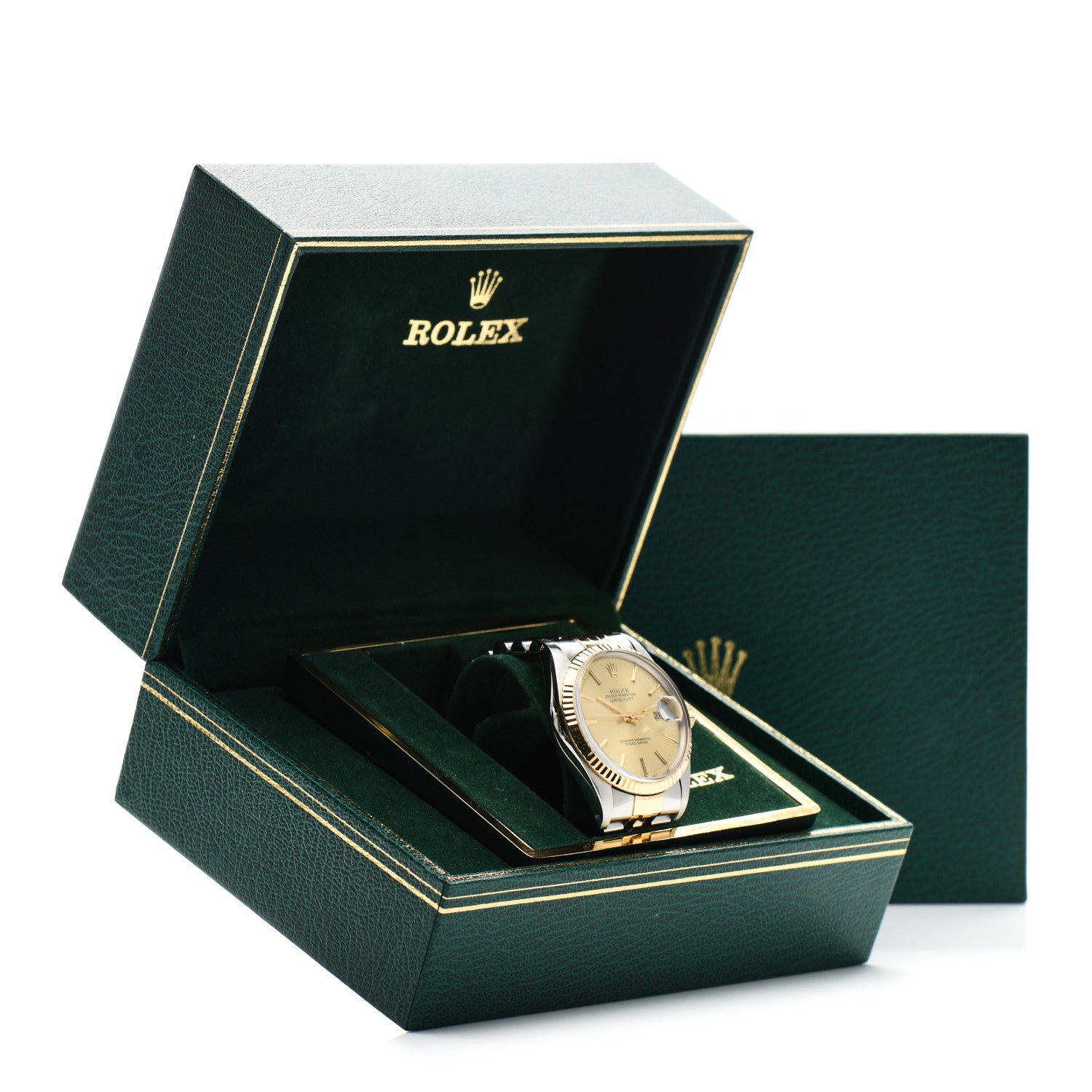 Rolex Stainless Steel 18K Yellow Gold 36mm Oyster Perpetual Datejust Watch Champagne 16013 5 of 5