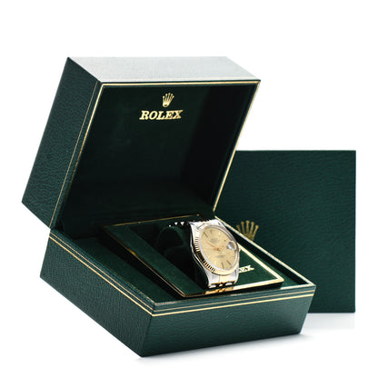 Rolex Stainless Steel 18K Yellow Gold 36mm Oyster Perpetual Datejust Watch Champagne 16013 5 of 5