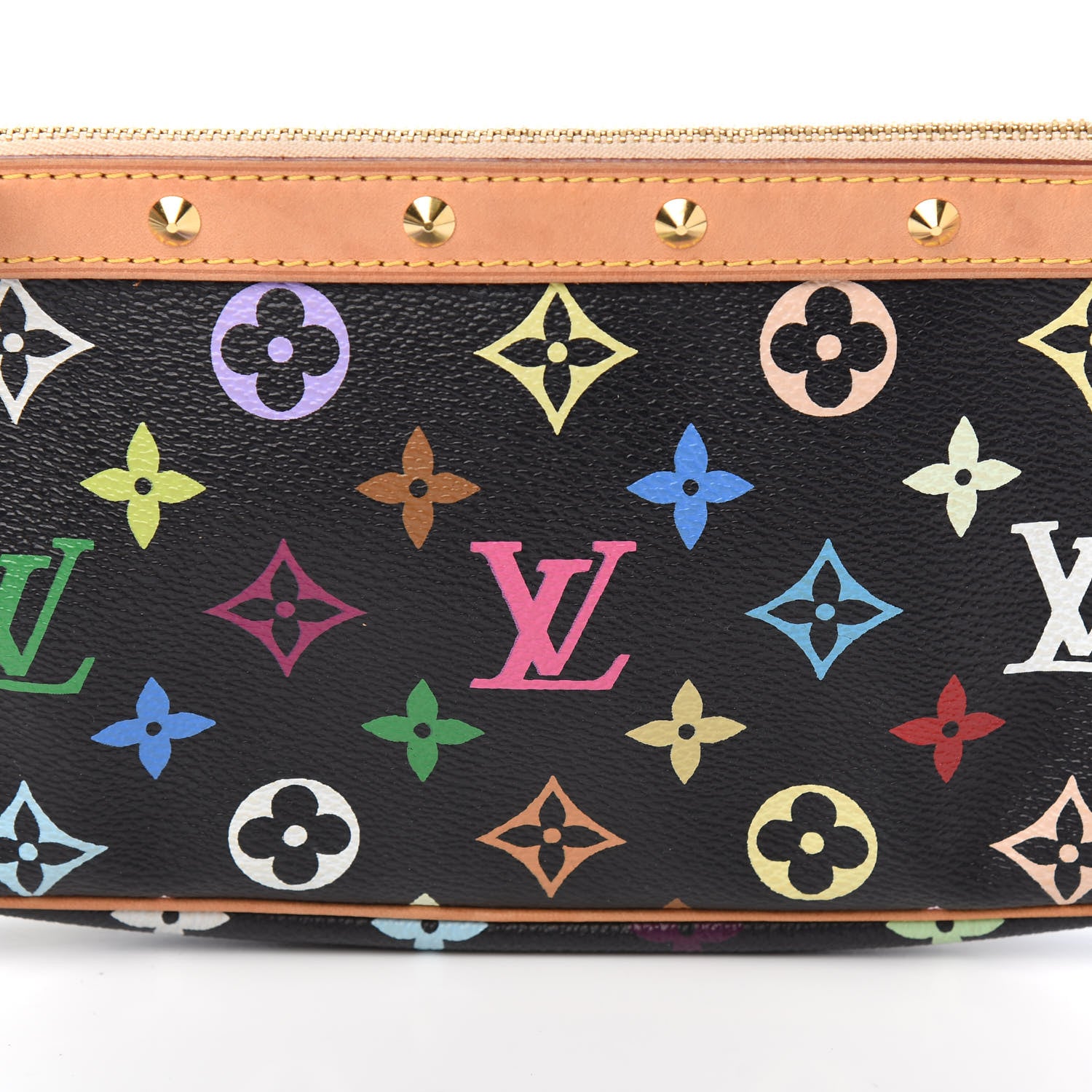 Louis Vuitton Monogram Multicolor Pochette Accessories Black 10 of 10