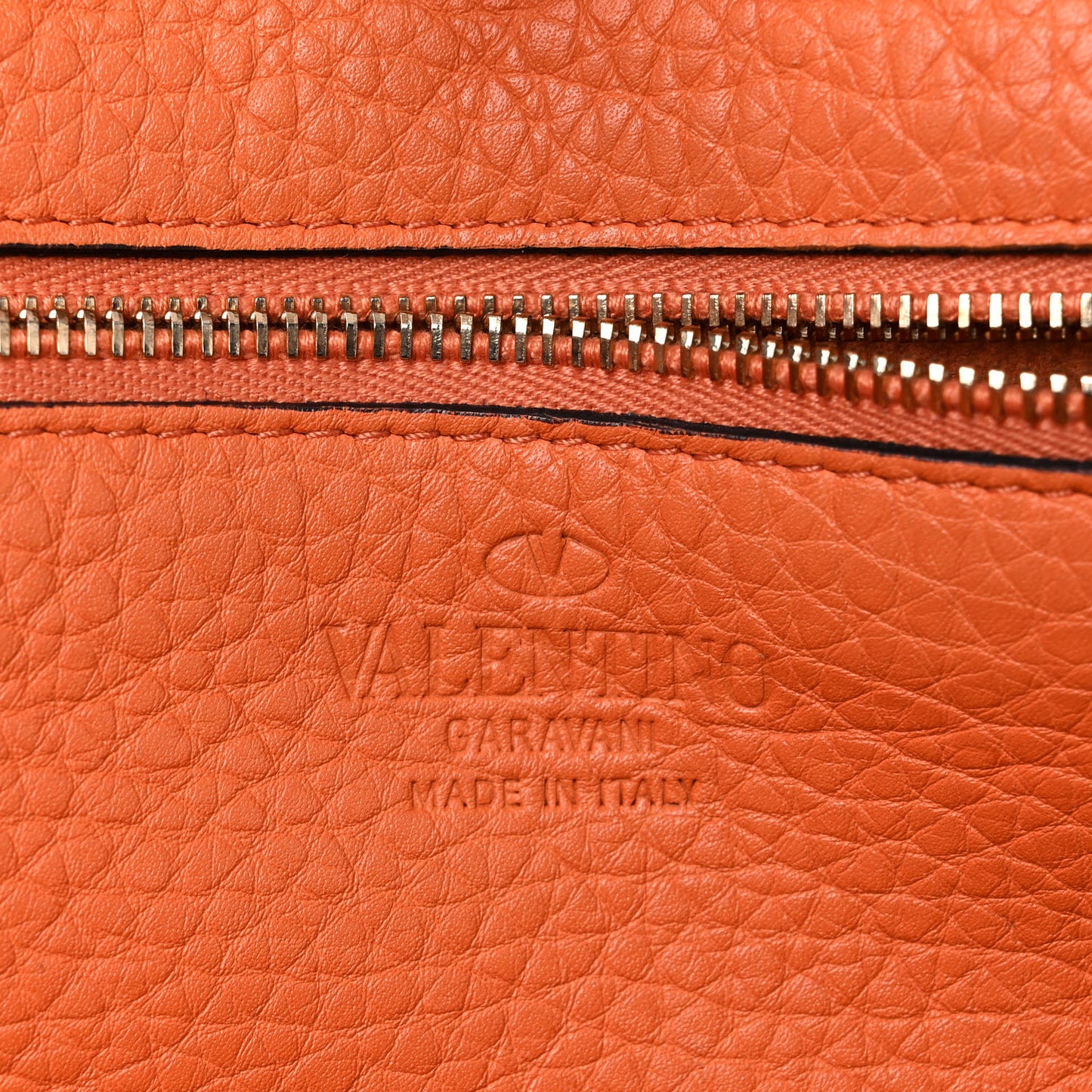 Pebbled Calfskin Medium Rockstud Tote Melon Sorbet