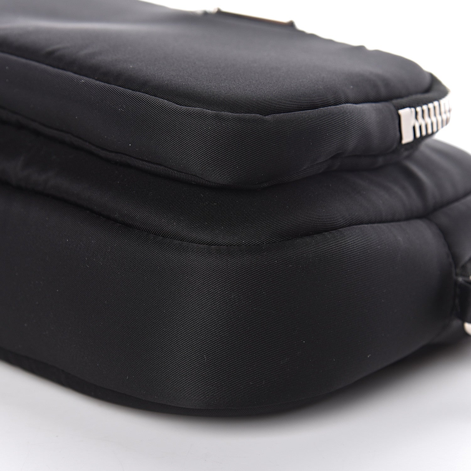 Prada Tessuto Nylon Pocket Wristlet Pouch Black Fuoco 10 of 12
