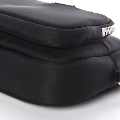 Prada Tessuto Nylon Pocket Wristlet Pouch Black Fuoco 10 of 12
