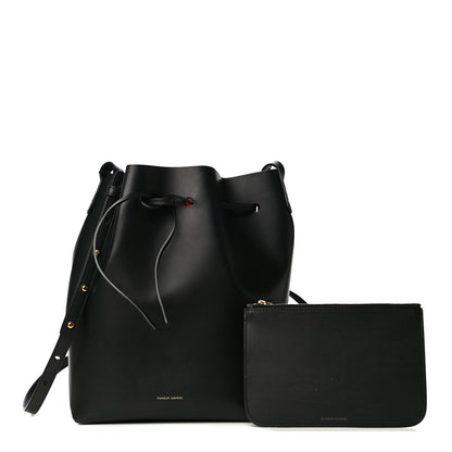 Mansur Gavriel Vegetable Tanned Calfskin Bucket Bag Black Flamma 1 of 14