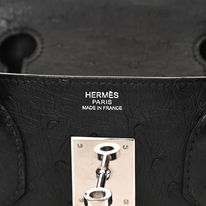 Hermes Ostrich Birkin 30 Black 6 of 11