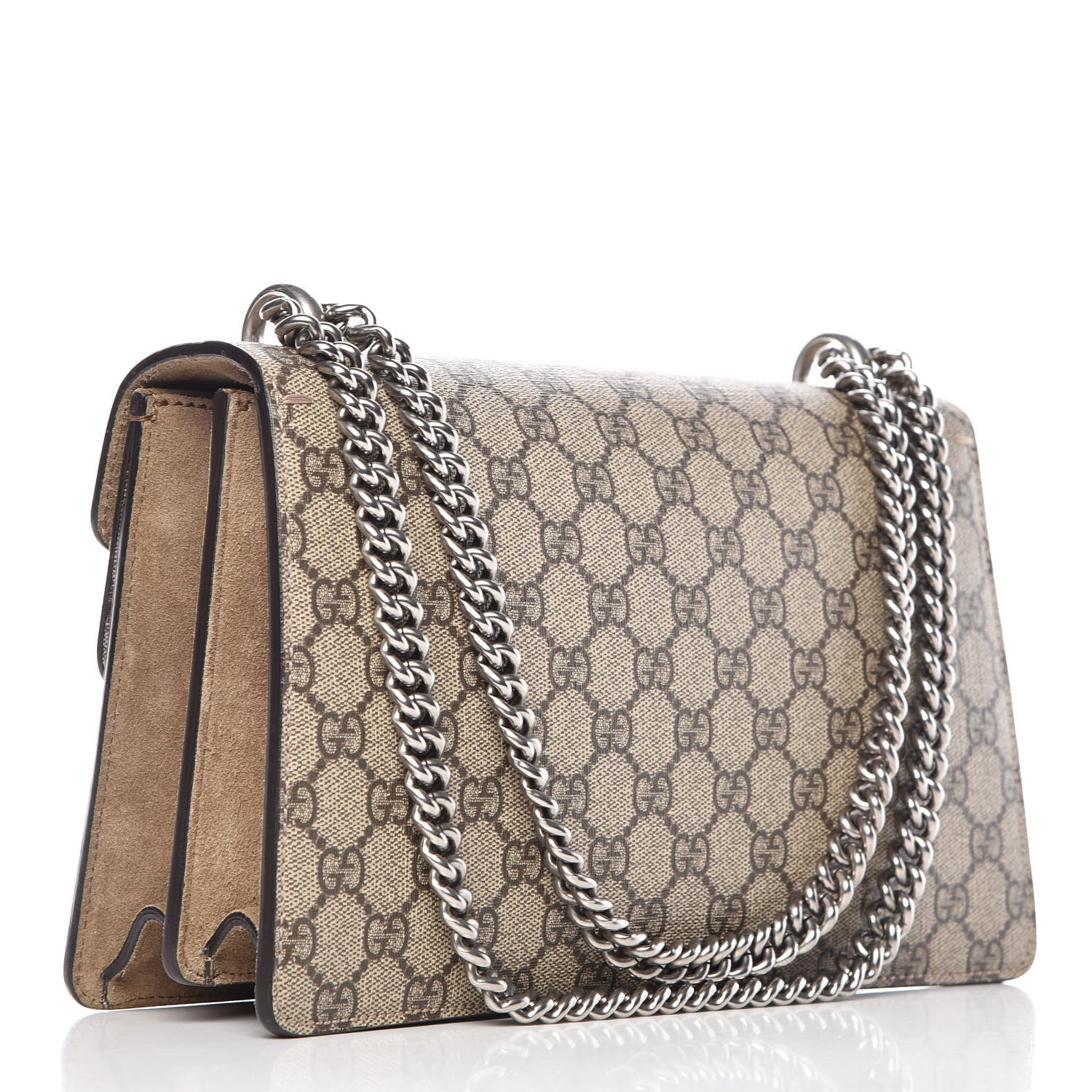 Gucci GG Supreme Monogram Small Dionysus Shoulder Bag Taupe 3 of 9