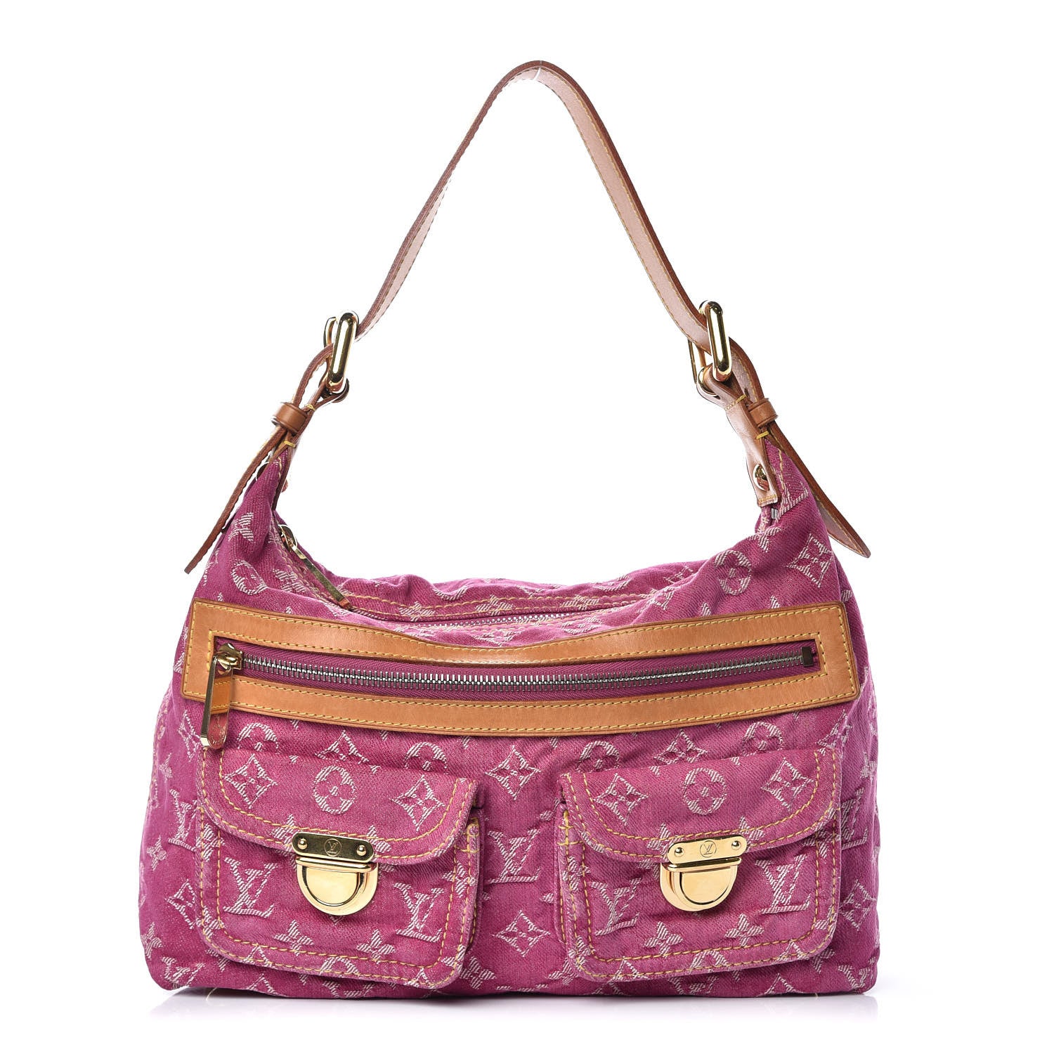 Louis Vuitton Denim Baggy PM Fuchsia 1 of 12