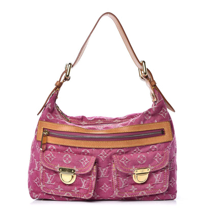 Louis Vuitton Denim Baggy PM Fuchsia 1 of 12
