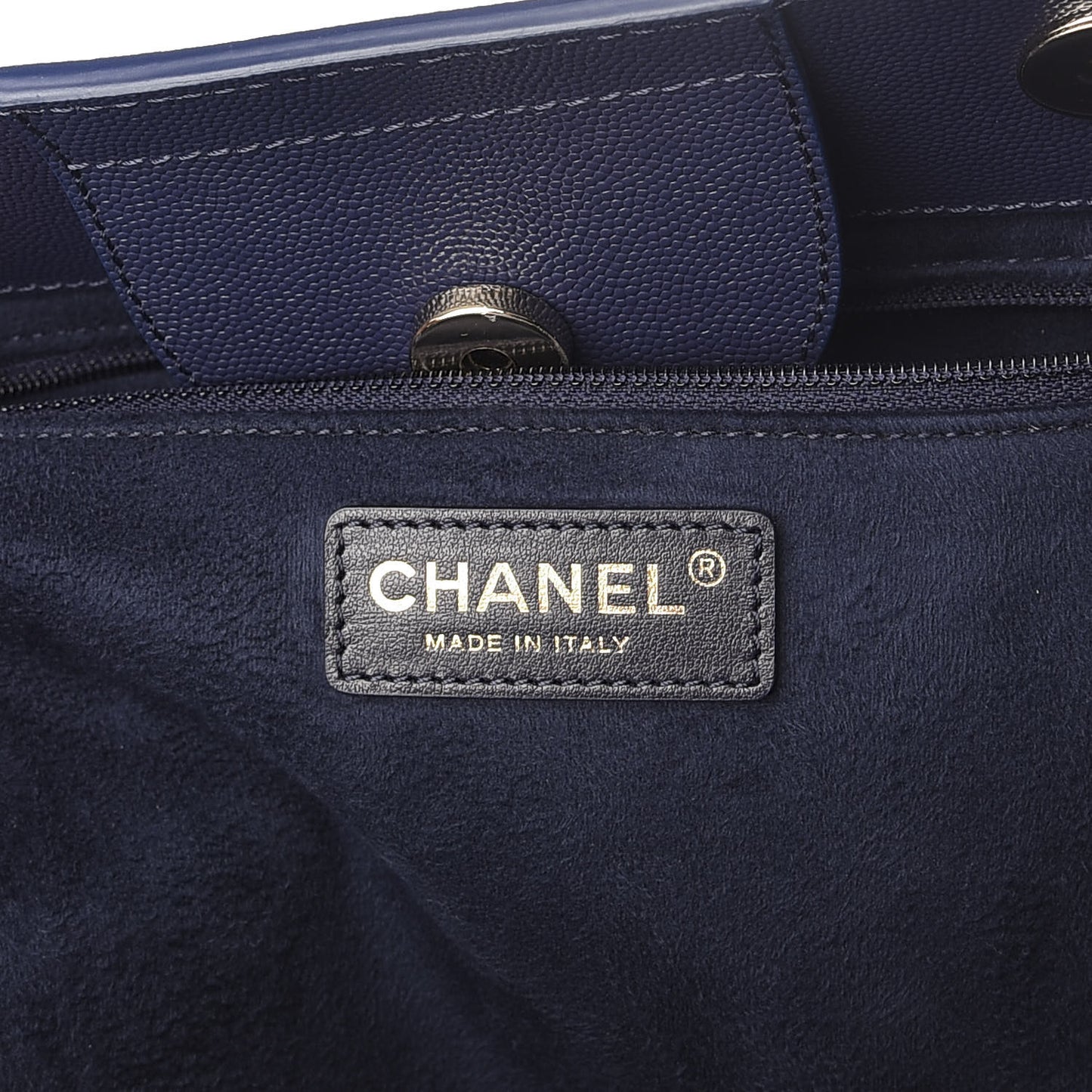 Caviar Small Studded Deauville Tote Blue