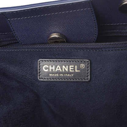 Chanel Caviar Small Studded Deauville Tote Blue 5 of 9