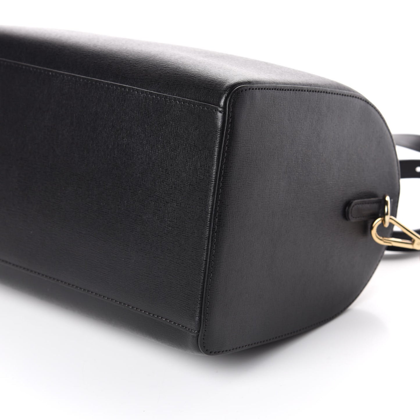 Saffiano Calfskin Palazzo Duffle Bag Black