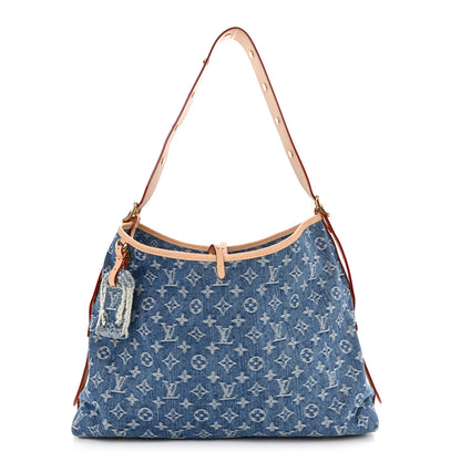 Louis Vuitton Monogram Denim CarryAll MM Blue 1 of 12